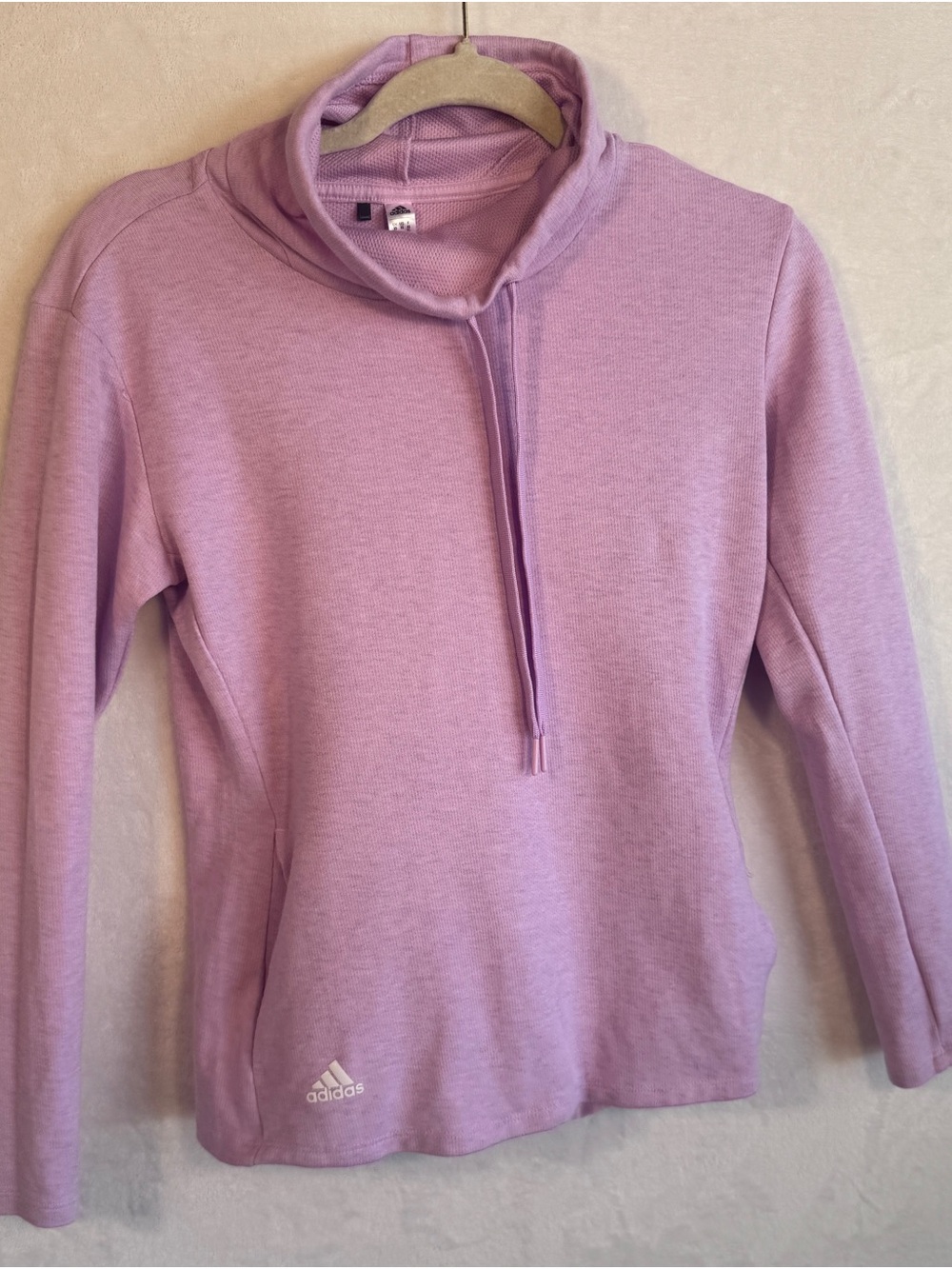 adidas Women’s Lavender Half-Zip Funnel Neck Sweater